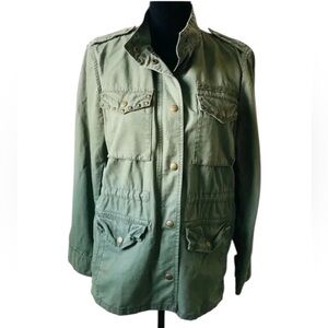 Gap Women’s Olive Green Utility Jacket Studded Coat XS NWT